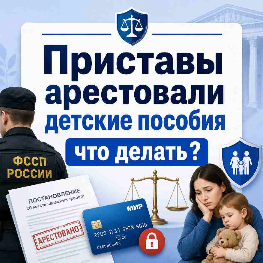 Приставы арестовали детские пособия что делать и как вернуть деньги