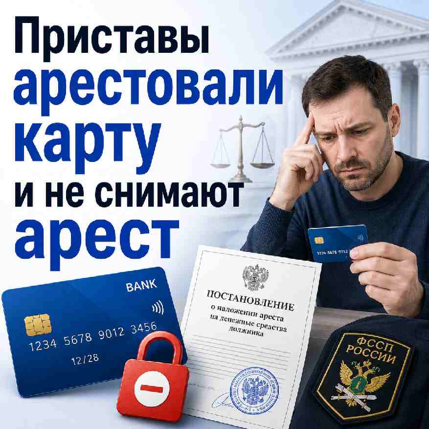 Приставы арестовали карту и не снимают арест что делать должнику