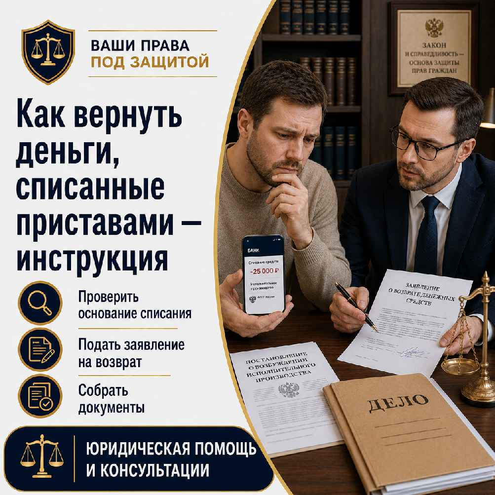 Как вернуть деньги списанные приставами