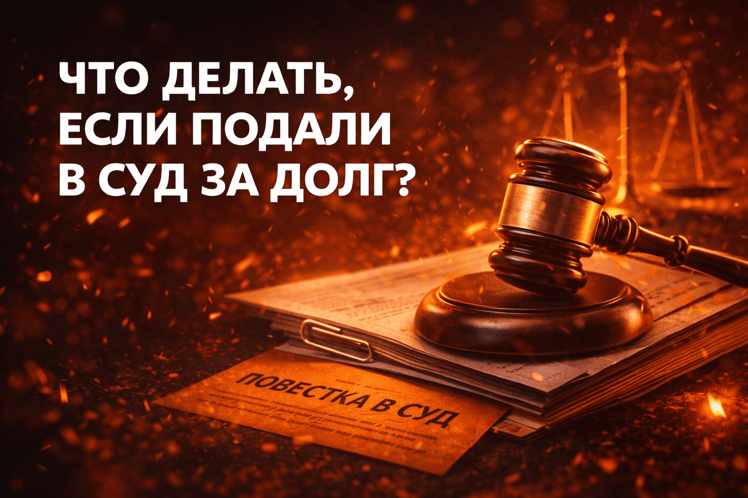 Что делать, если подали в суд за долг — как правильно действовать и защитить свои права