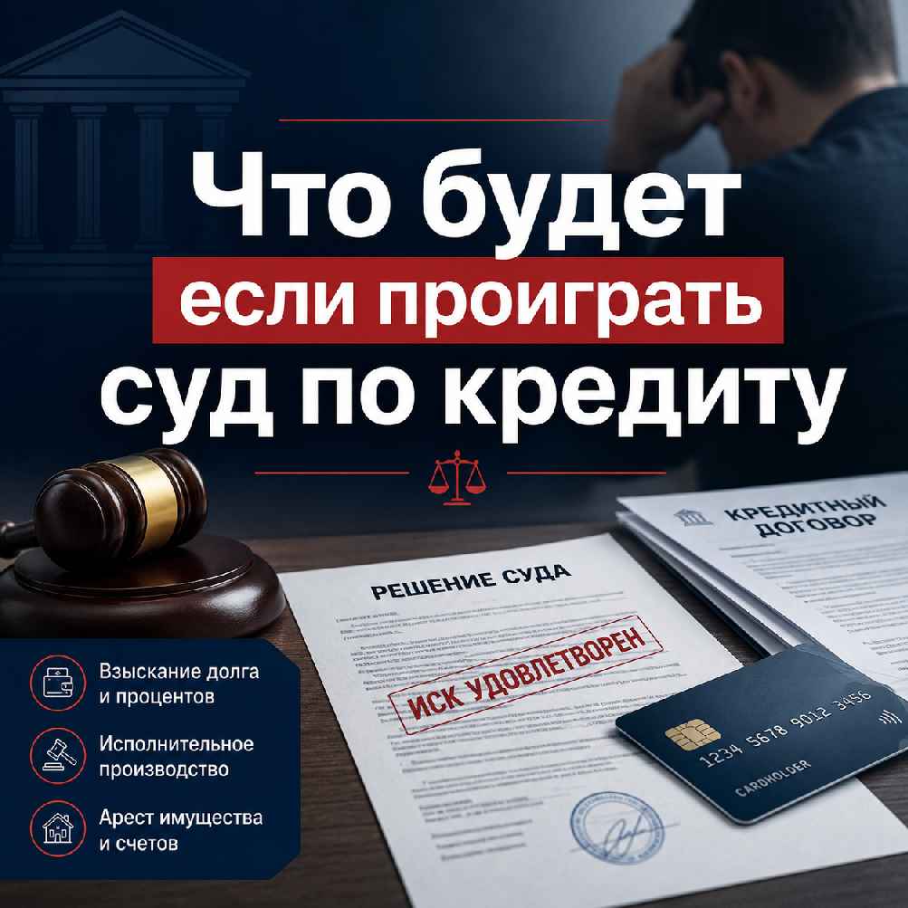 Что будет если проиграть суд по кредиту — последствия решения суда, взыскание долга, исполнительное производство и арест счетов