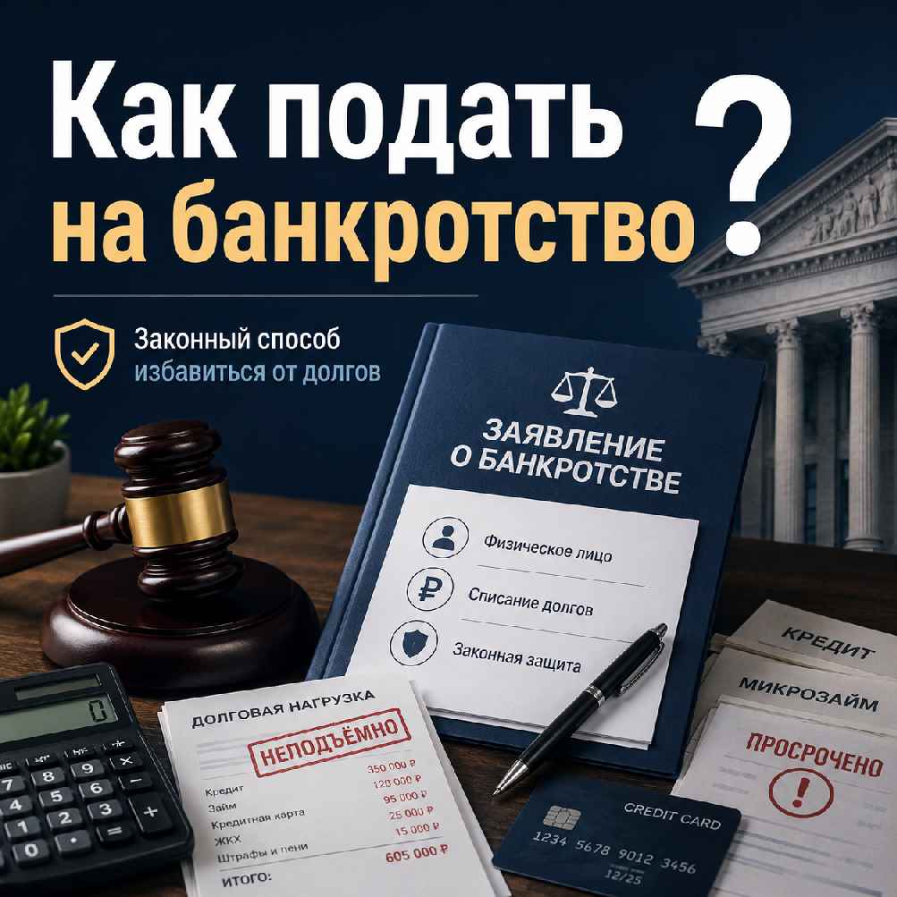 Как подать на банкротство — заявление о банкротстве физического лица, списание долгов, кредиты и МФО